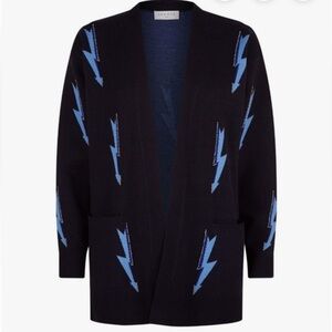 Sandro Paris Juste Lightning Bolt Cardigan